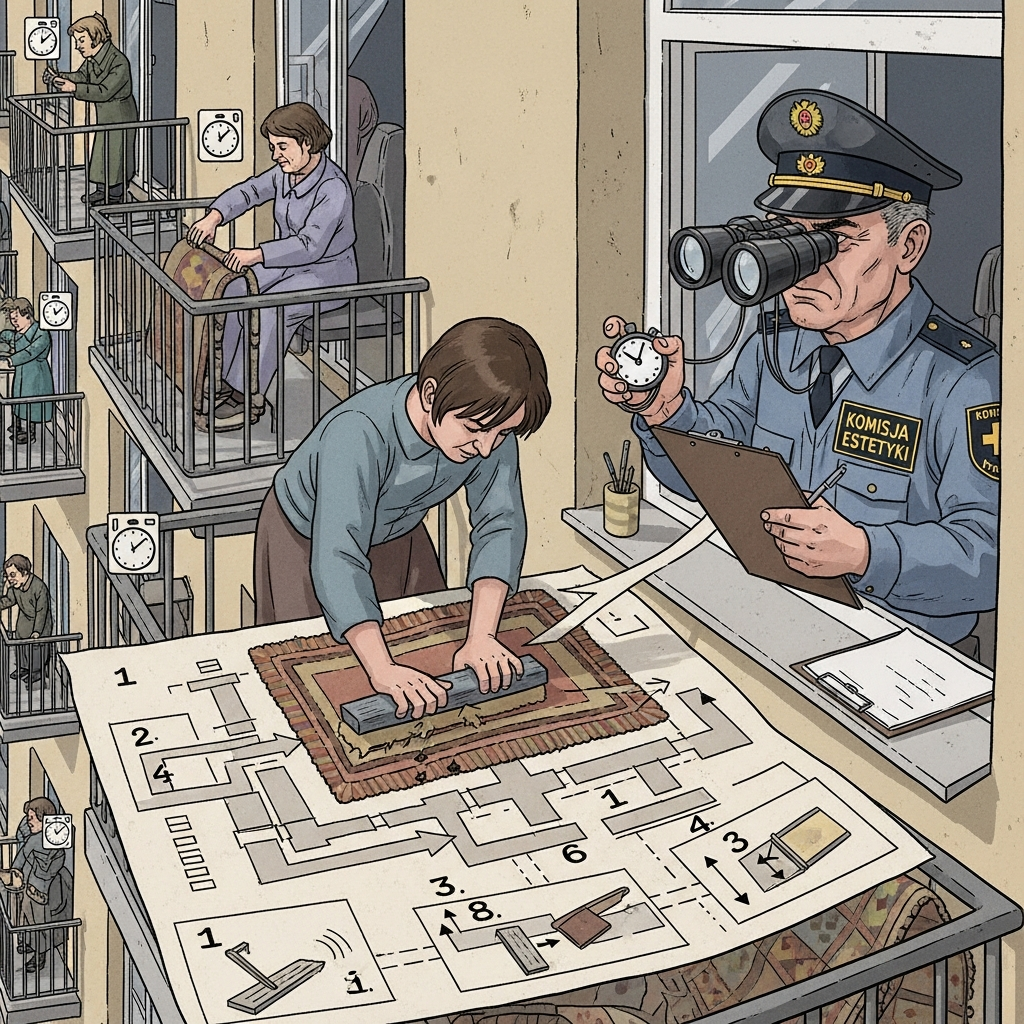 Gmina Czysty Podmuch wprowadza "Ustawę o Kinetyce Dywanowej". Czy Twój trzepak jest legalny? Pod lupą prawa