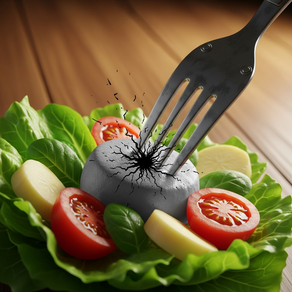 Metalowa Agresja na Talerzu: Czy 'Wielka Sztućcownia' Celowo Zakłóca Wibracje Twojego Jedzenia?