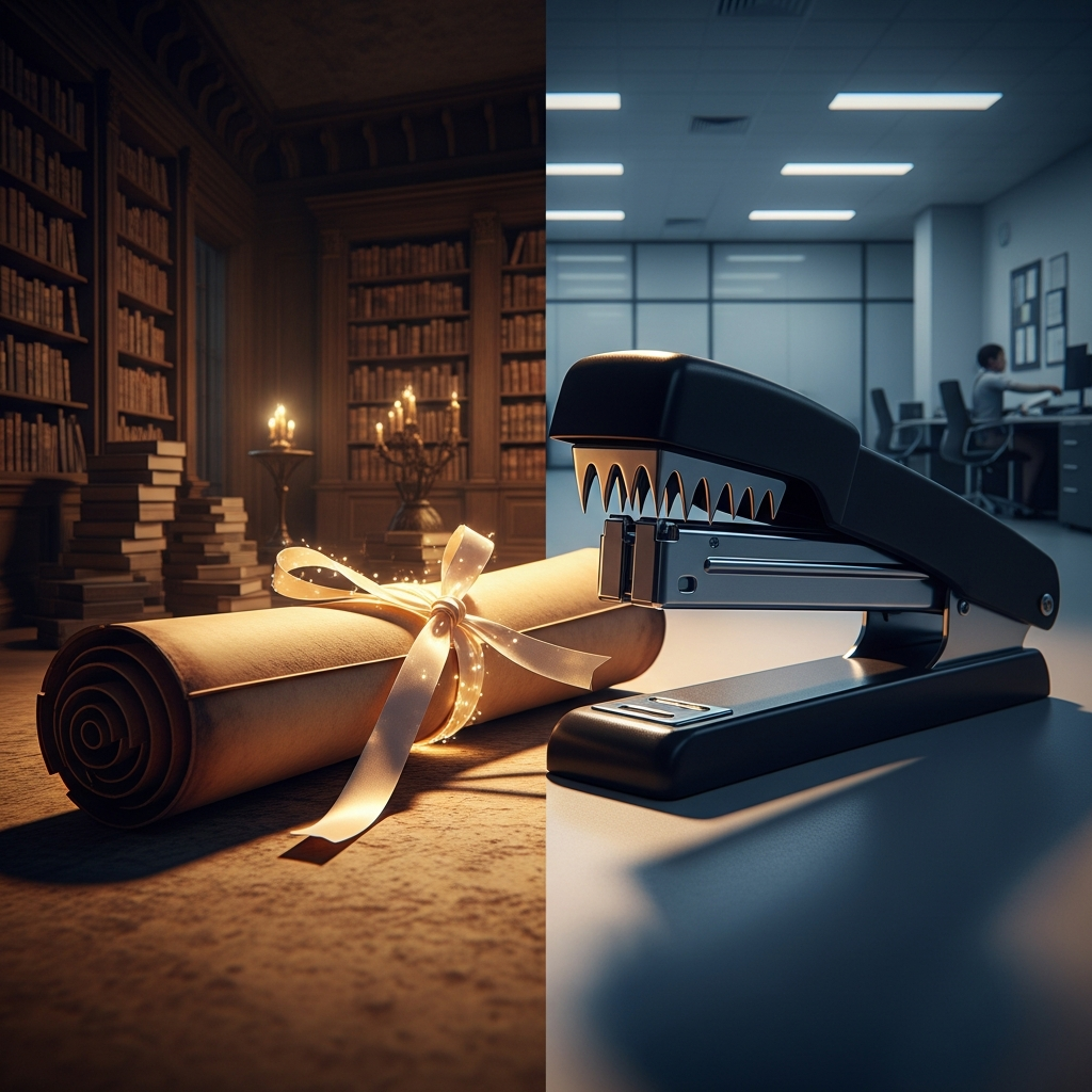 Zszywkowy Zamach na Wolność Myśli: Czy 'Wielki Zszywacz' Celowo Spina Twoje Pomysły Metalową Klamrą, By Blokować Przepływ Kosmicznej Wiedzy?